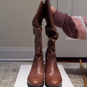 Steve Madden Tan Leather Heeled Boots